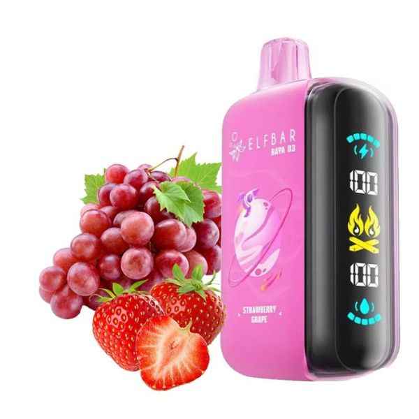 Elfbar Raya D3 Disposable Vape 25000 Puffs - Strawberry Grape