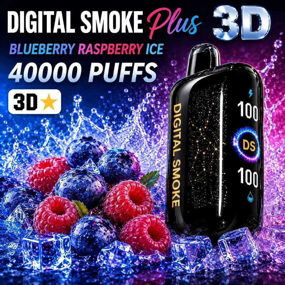 Digital Smoke Plus Vape 40000 Puffs | 3D Screen + 3 Selective Modes