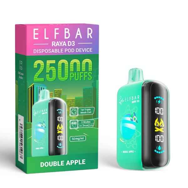 Elfbar Raya D3 Disposable Vape 25000 Puffs - Double Apple