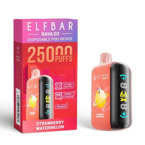 Elfbar Raya D3 Disposable Vape 25000 Puffs - Strawberry Watermelon