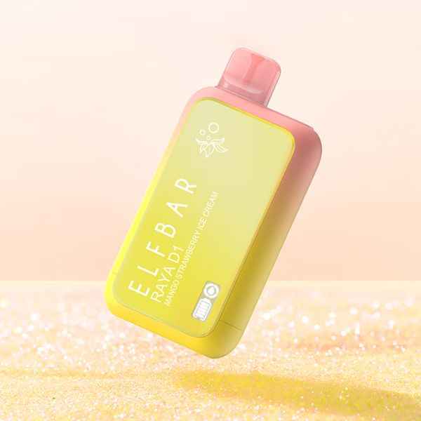 Elf Bar Raya D1 Disposable Vape 13000 Puffs - Mango Strawberry Ice Cream