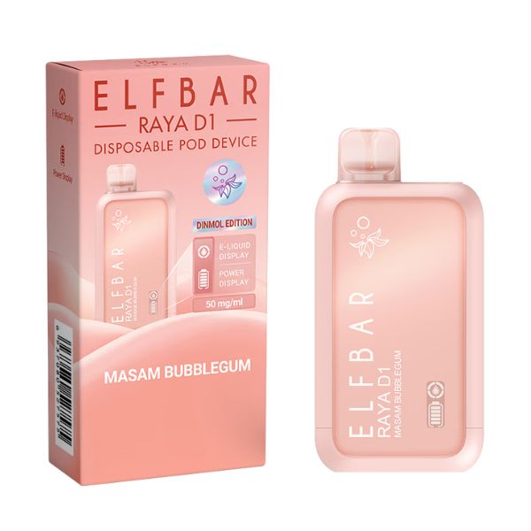 ELF BAR RAYA D1 DISPOSABLE VAPE 13000 PUFFS MASAM BUBBLEGUM