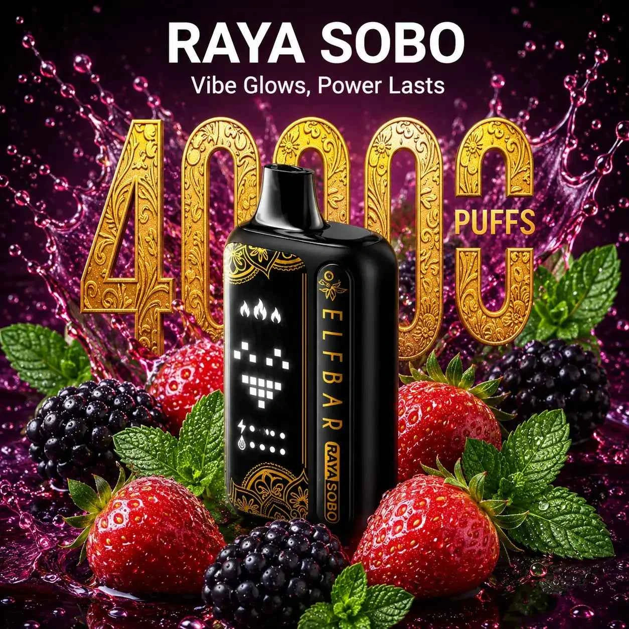 Elfbar Raya Sobo 40000 Puffs Vape India | Rechargeable 40K Disposable Vape