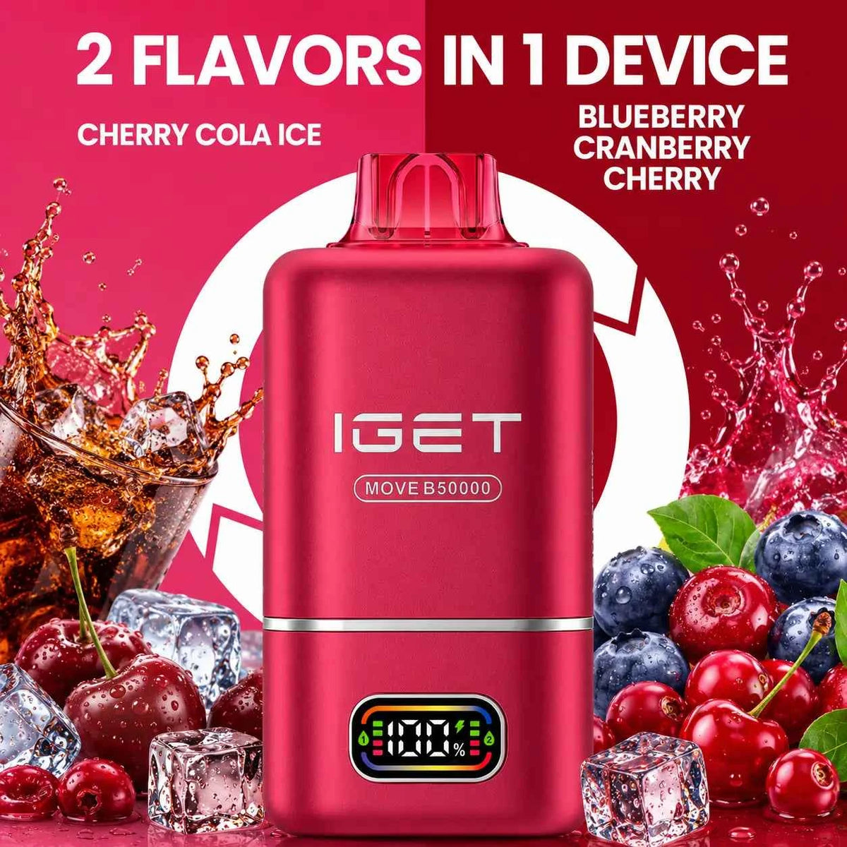 IGet Move B50000 Puffs Vape India | Double Flavor In 1 Device