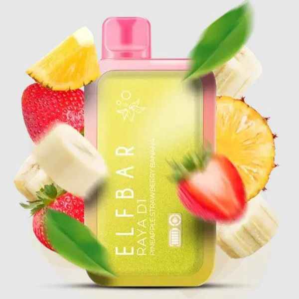 Elf Bar Raya D1 Disposable Vape 13000 Puffs - Pineapple Strawberry Banana