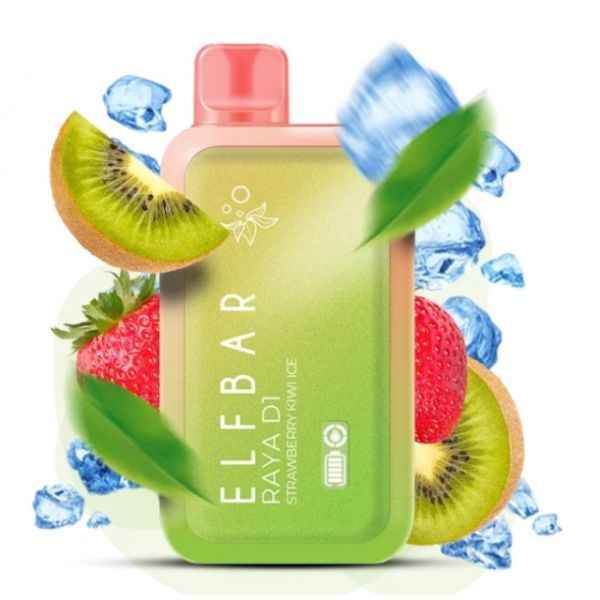 Elf Bar Raya D1 Disposable Vape 13000 Puffs - Strawberry Kiwi Ice