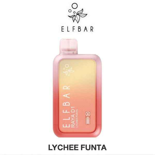 Elf Bar Raya D1 Disposable Vape 13000 Puffs - Lychee Funta