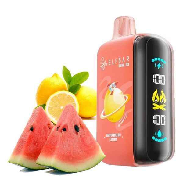 Elfbar Raya D3 Disposable Vape 25000 Puffs - Watermelon Lemon