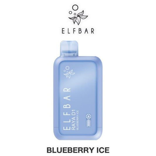 ELF BAR RAYA D1  DISPOSABLE VAPE 13000 PUFFS BLUEBERRY ICE