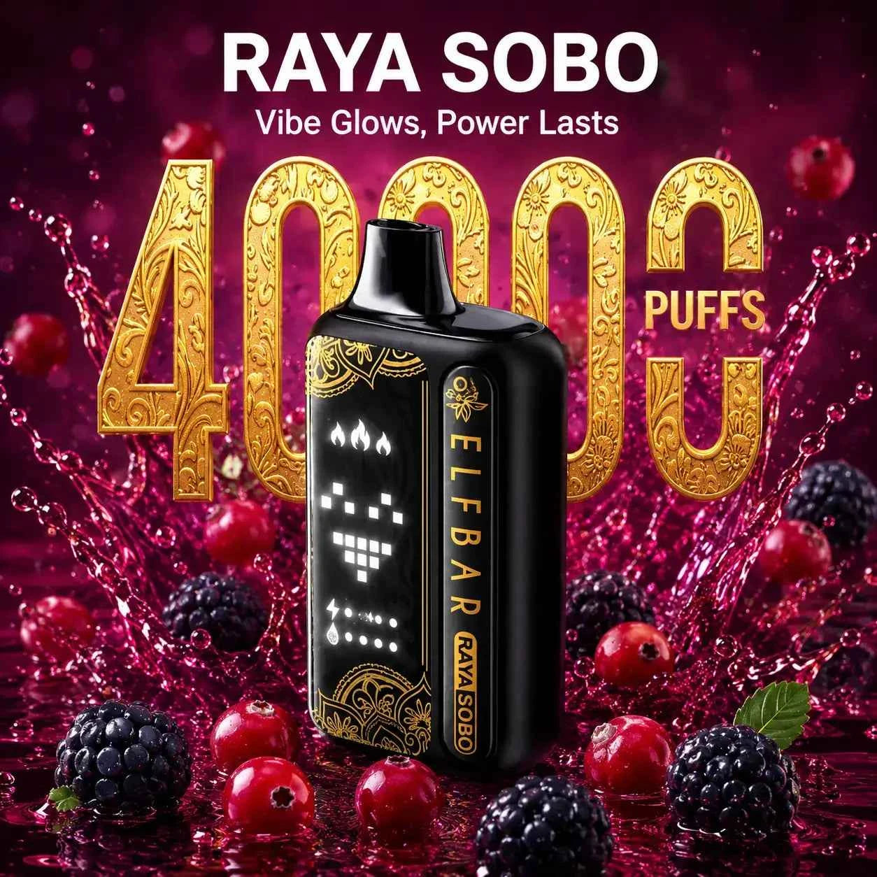 Elfbar Raya Sobo 40000 Puffs Vape India | Rechargeable 40K Disposable Vape