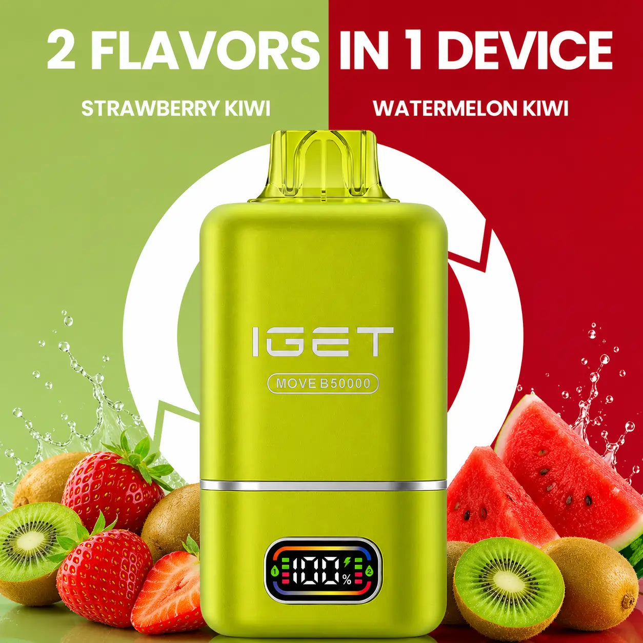 IGet Move B50000 - Strawberry Kiwi + Watermelon iwi