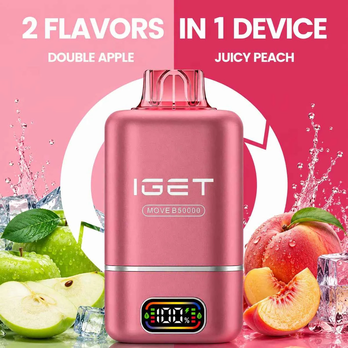 IGet Move B50000 Puffs Vape India | Double Flavor In 1 Device