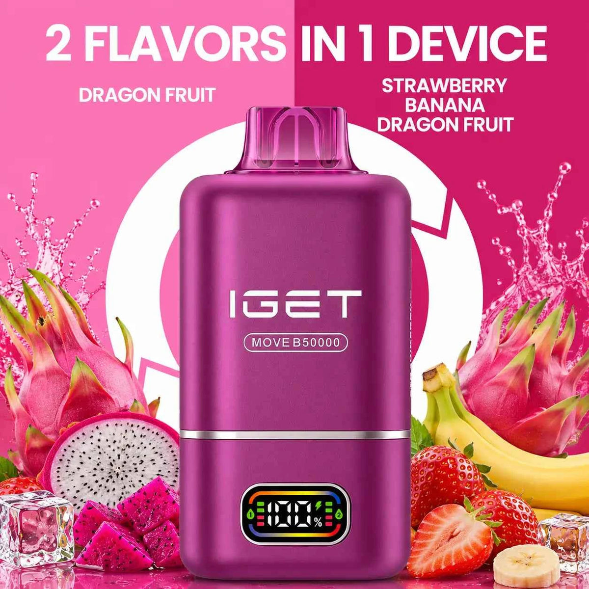 IGet Move B50000 Puffs Vape India | Double Flavor In 1 Device