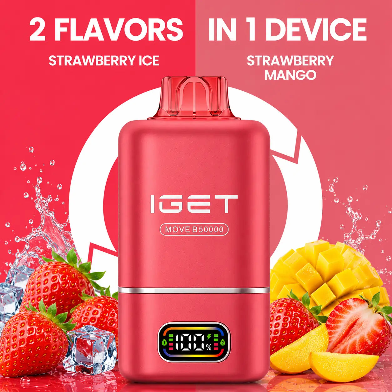 IGet Move B50000 - Strawberry ICe + Strawberry Mango