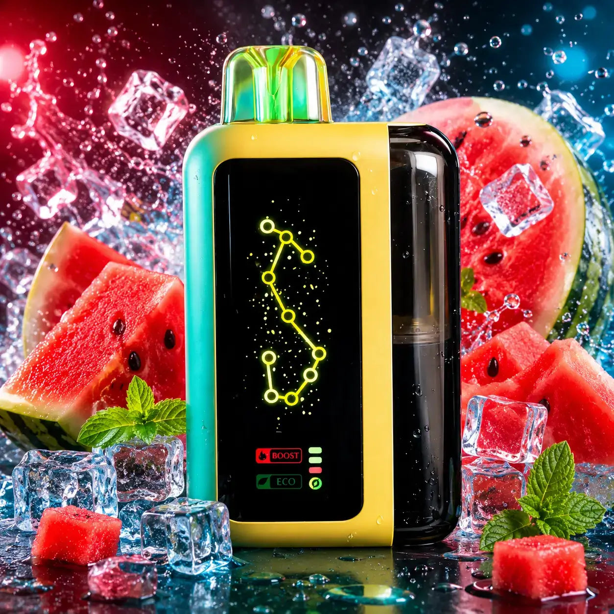 Olivebar geek clear 80k puffs disposable vape pod - watermelon ice