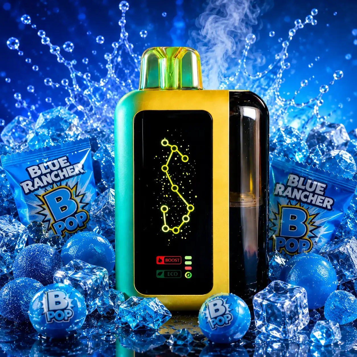 Olivebar Geek clear vape 80000 puffs - Blue Rancher B-POP