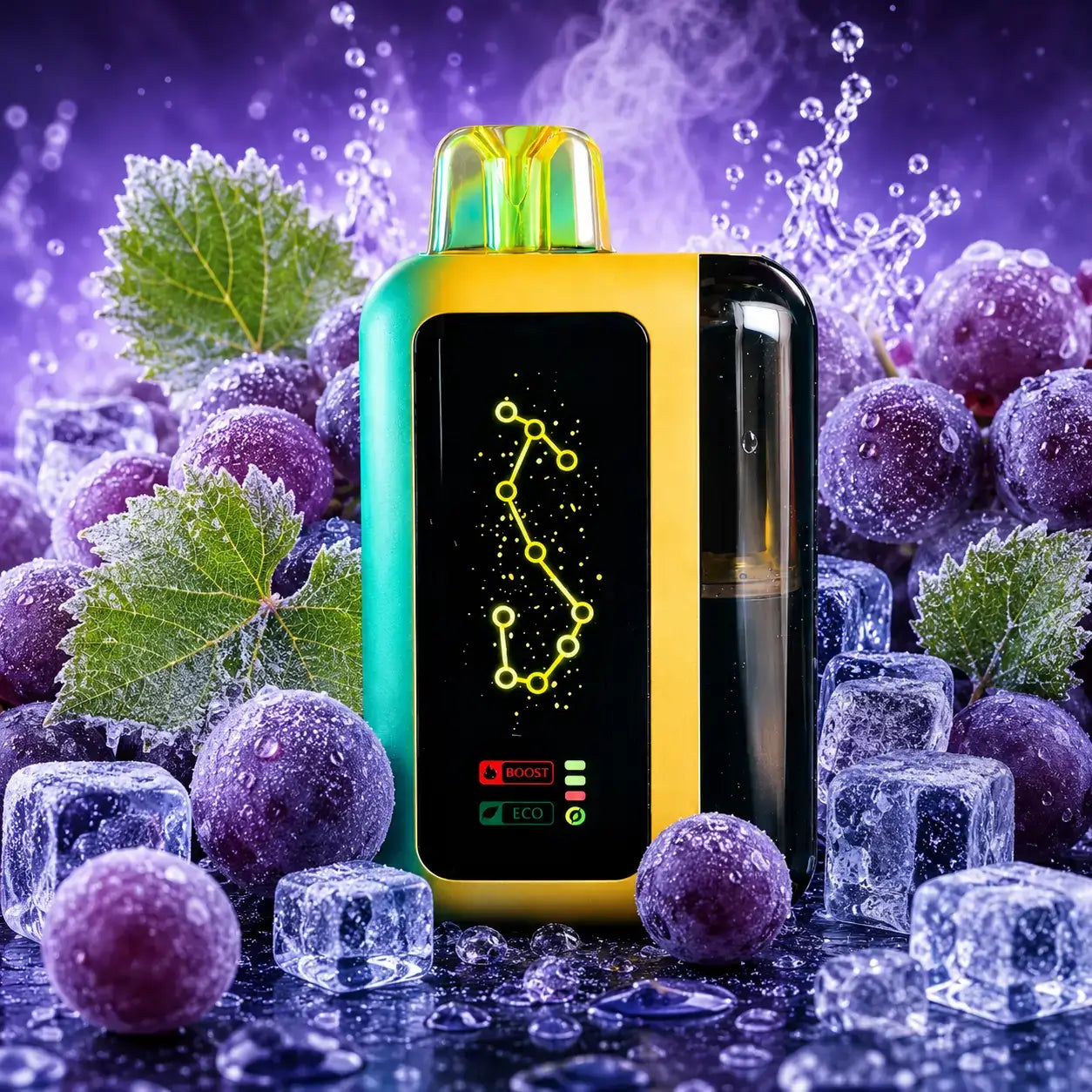 Olivebar Geek clear vape pod frozen grape 80k puffs