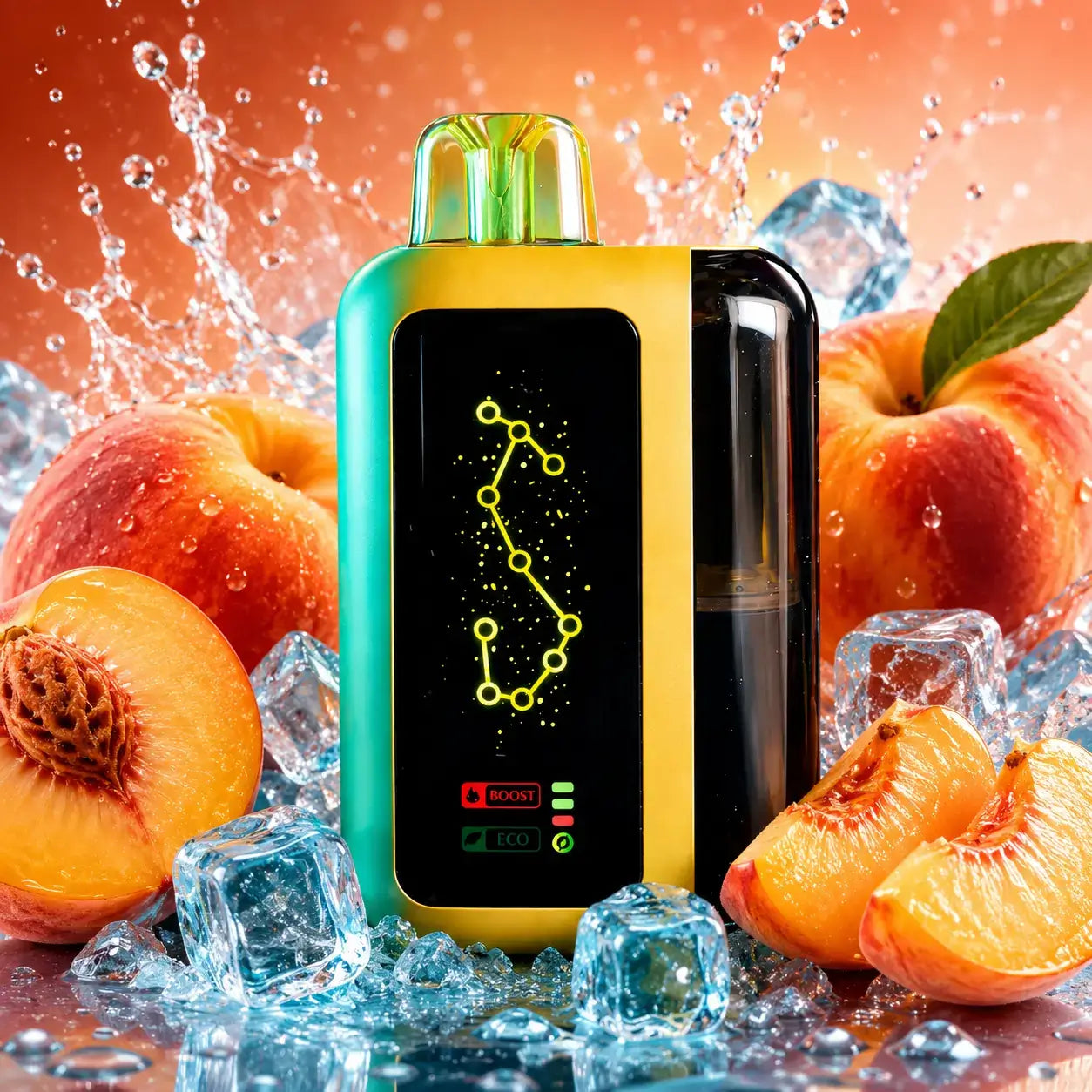 Olivebar Geek clear vape 80k puffs juicy peach ice flavor