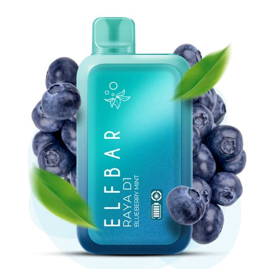 Elf Bar Raya D1 disposable vape blueberry mint 13000 puffs