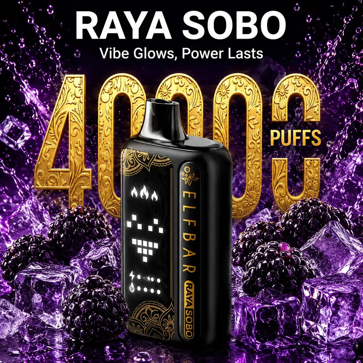 Elf bar Raya Sobo 40000 Puffs Vape - Blackberry Ice