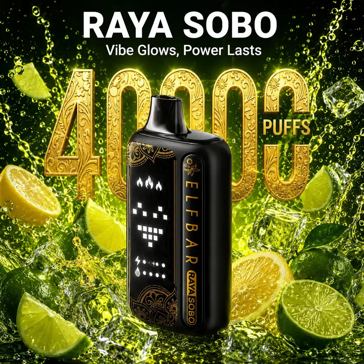 Elf bar Raya Sobo 40000 Puffs Vape - Lemon Lime flavor